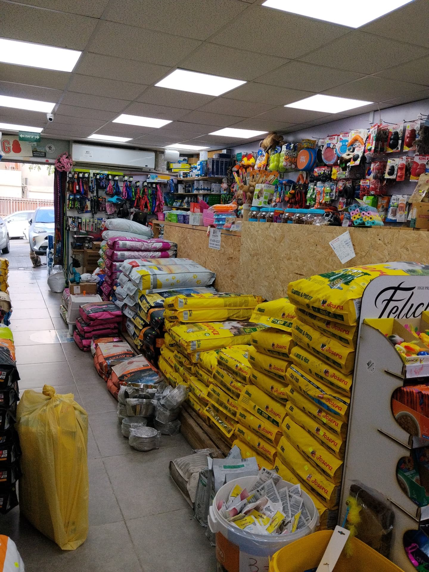 מחלקת המזון בחנות Dogs&Pets בבית שמש