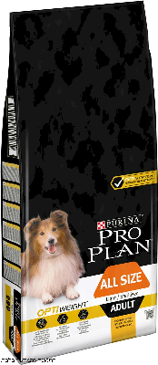 פרו פלאן לכלב  בוגר כל הגדלים עוף אופטי ווייט  PRO PLAN OPTI WIEIGHT CHIKEN ALL SIZE גדול