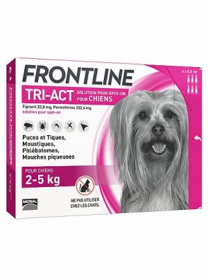 אמפולות לטיפול ומניעת קרציות וכינים לכלב 2-5 קג FRONTLINE