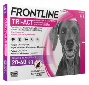 אמפולות לטיפול ומניעת קרציות וכינים לכלב 20-40 קג FRONTLINE