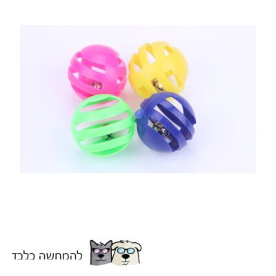 משחק צעצוע חתול 4 כדורים עם פעמון