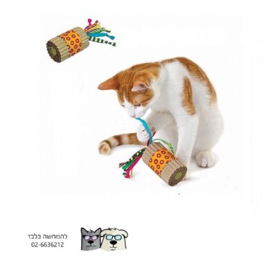 משחק צעצוע חתול גליל חוטים ונוצות