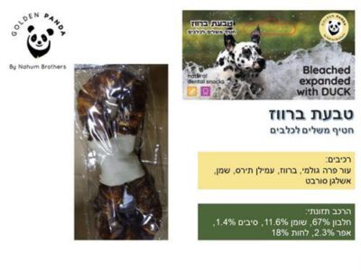 טבעת ברווז 8′ מלופלף M+L Golden Panda for Dogs